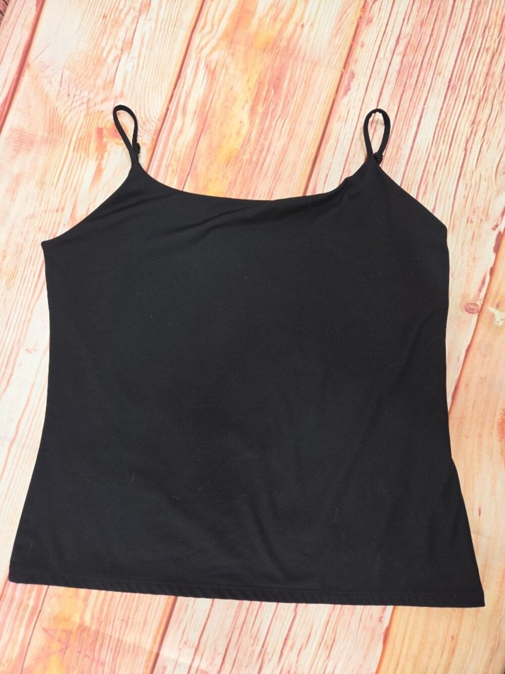 Nine West Black Spaghetti Strap Cami Tank Top Size XL - Picture 4 of 6